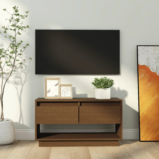 Mobile TV ambra 74x34x40 cm in Legno Massello di Pino - homemem39