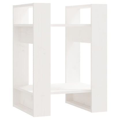 Libreria/Divisorio Bianco 41x35x57 cm in Legno Massello di Pino | homemem39