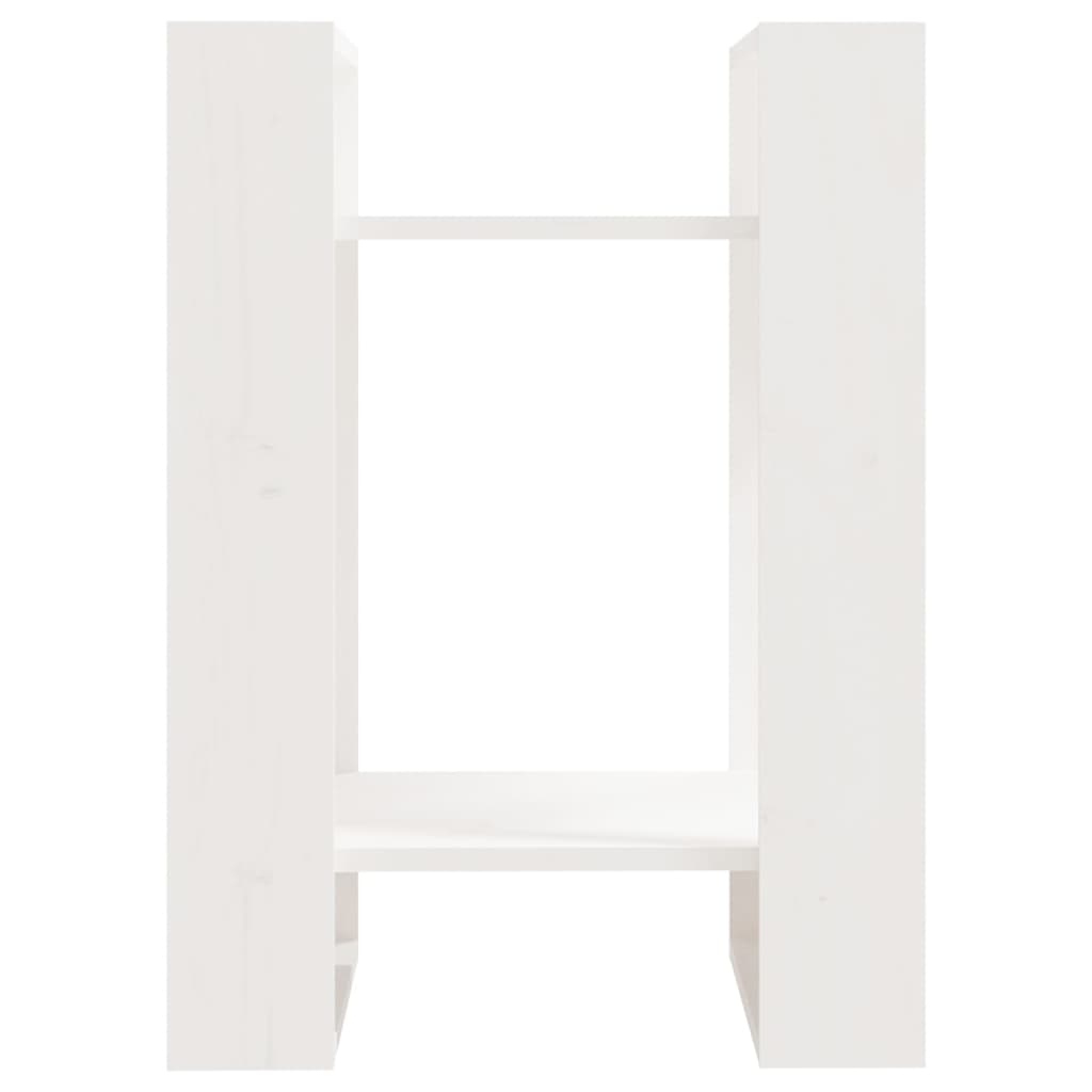 Libreria/Divisorio Bianco 41x35x57 cm in Legno Massello di Pino | homemem39