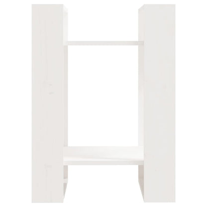 Libreria/Divisorio Bianco 41x35x57 cm in Legno Massello di Pino | homemem39