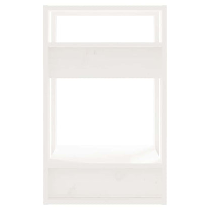 Libreria/Divisorio Bianco 41x35x57 cm in Legno Massello di Pino