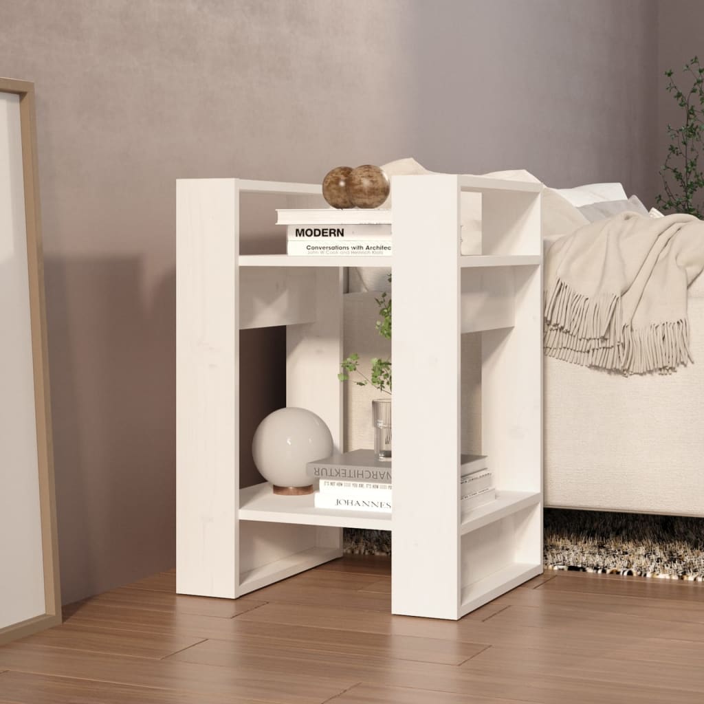 Libreria/Divisorio Bianco 41x35x57 cm in Legno Massello di Pino | homemem39