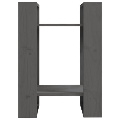 Libreria/Divisorio Grigio 41x35x57 cm in Legno Massello di Pino | homemem39