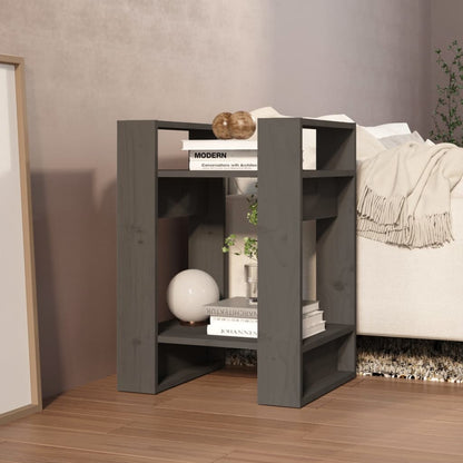 Libreria/Divisorio Grigio 41x35x57 cm in Legno Massello di Pino | homemem39
