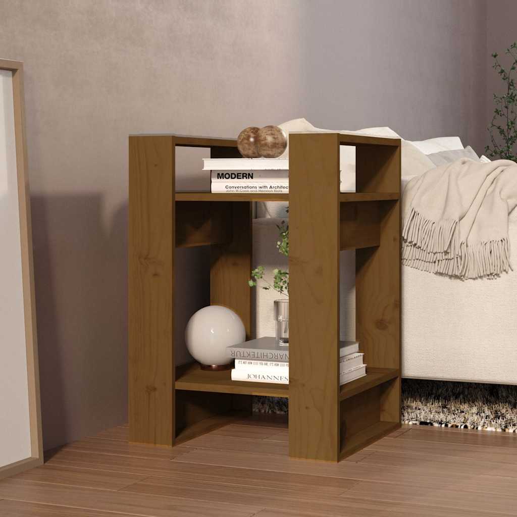 Libreria/Divisorio Ambrato 41x35x57 cm in Massello di Pino