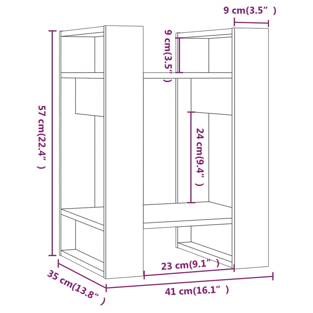 Libreria/Divisorio Ambrato 41x35x57 cm in Massello di Pino | homemem39