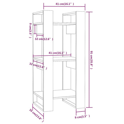 Libreria/Divisorio 41x35x91 cm in Legno Massello di Pino | homemem39