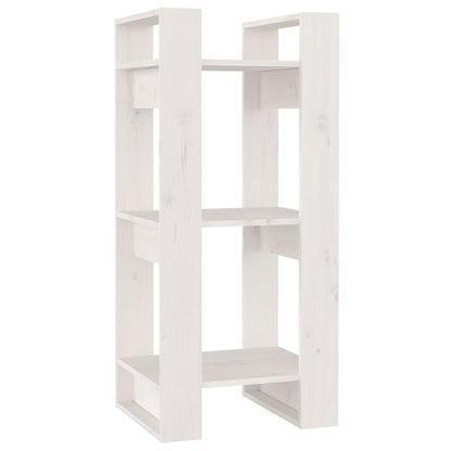 Libreria/Divisorio Bianco 41x35x91 cm in Legno Massello di Pino | homemem39