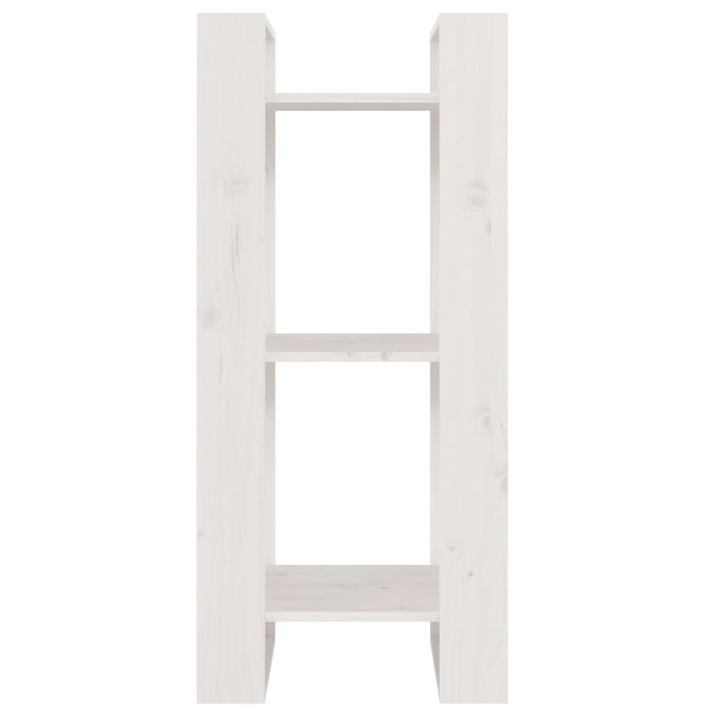 Libreria/Divisorio Bianco 41x35x91 cm in Legno Massello di Pino | homemem39