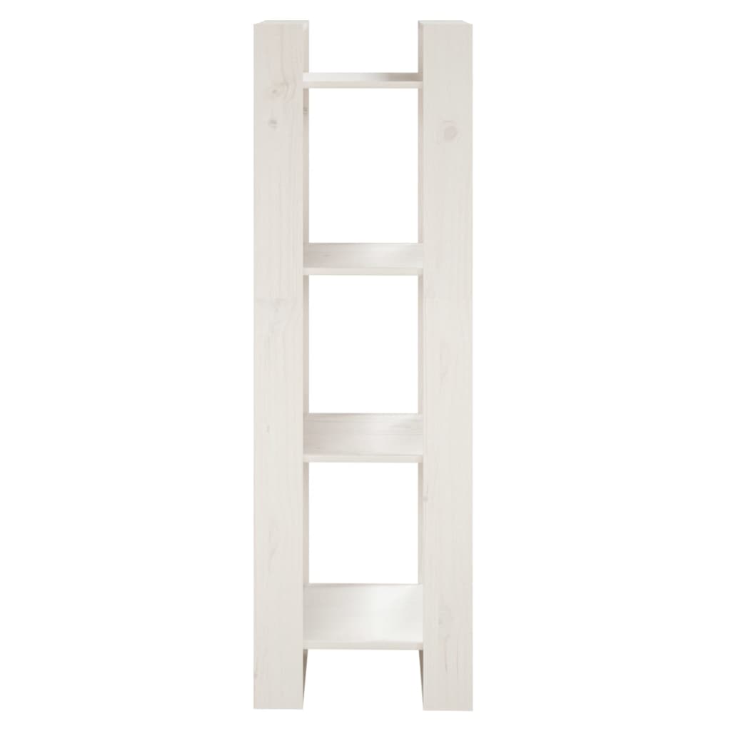 Libreria/Divisorio Bianco 41x35x125cm in Legno Massello di Pino | homemem39