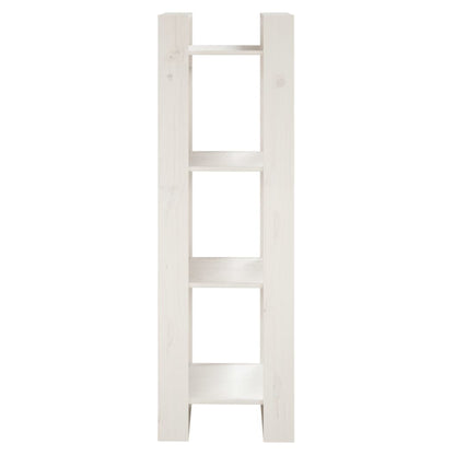 Libreria/Divisorio Bianco 41x35x125cm in Legno Massello di Pino | homemem39
