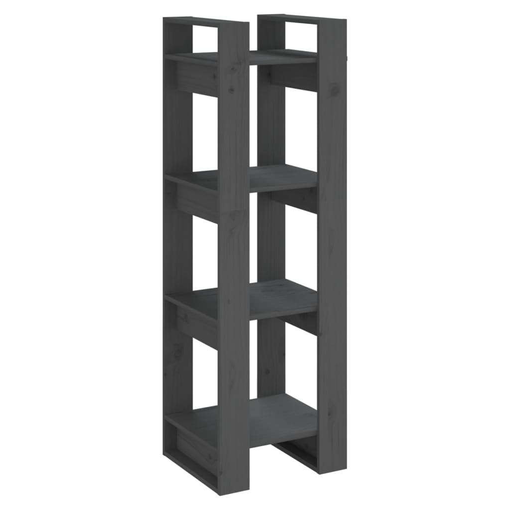 Libreria/Divisorio Grigio 41x35x125 cm Legno Massello di Pino | homemem39