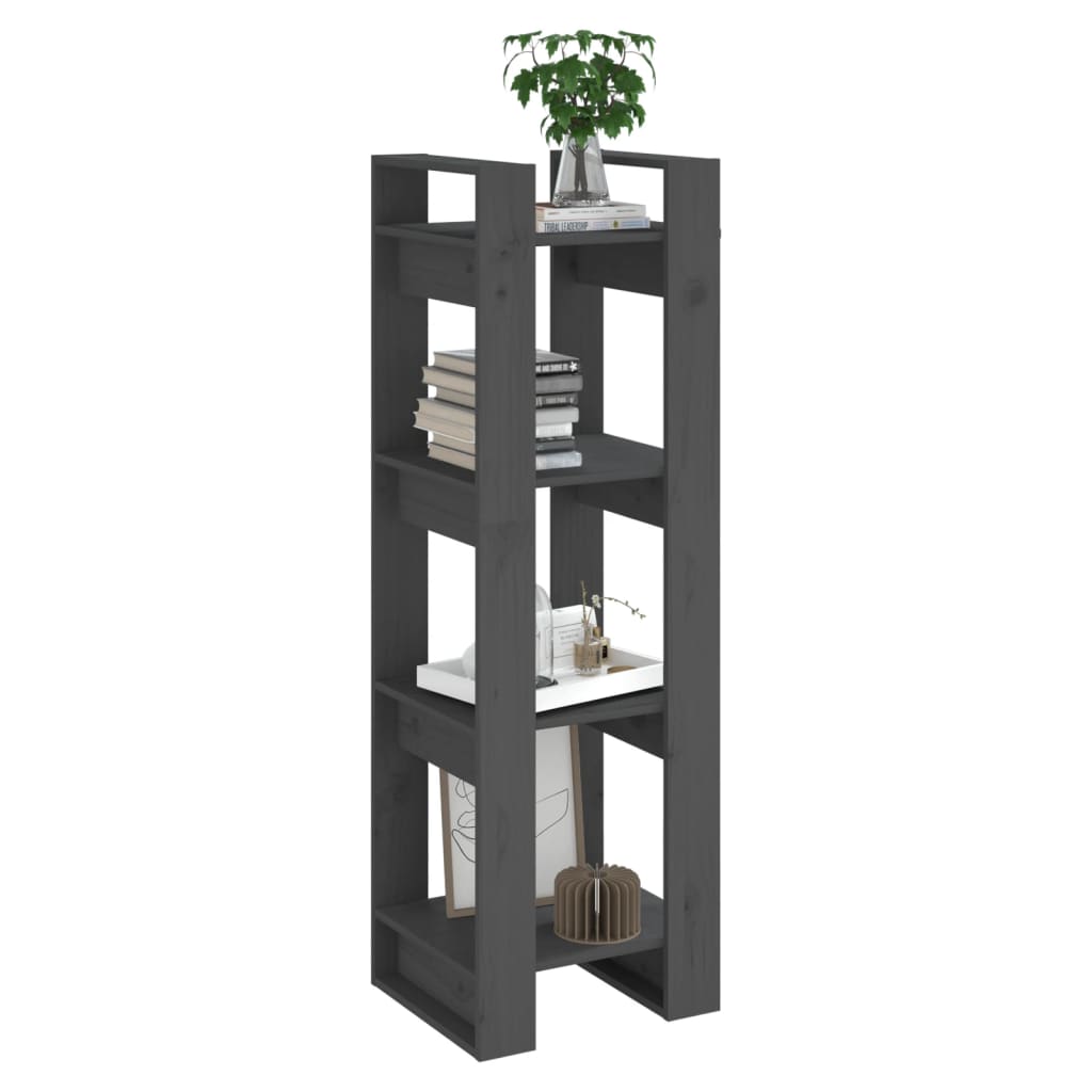 Libreria/Divisorio Grigio 41x35x125 cm Legno Massello di Pino | homemem39