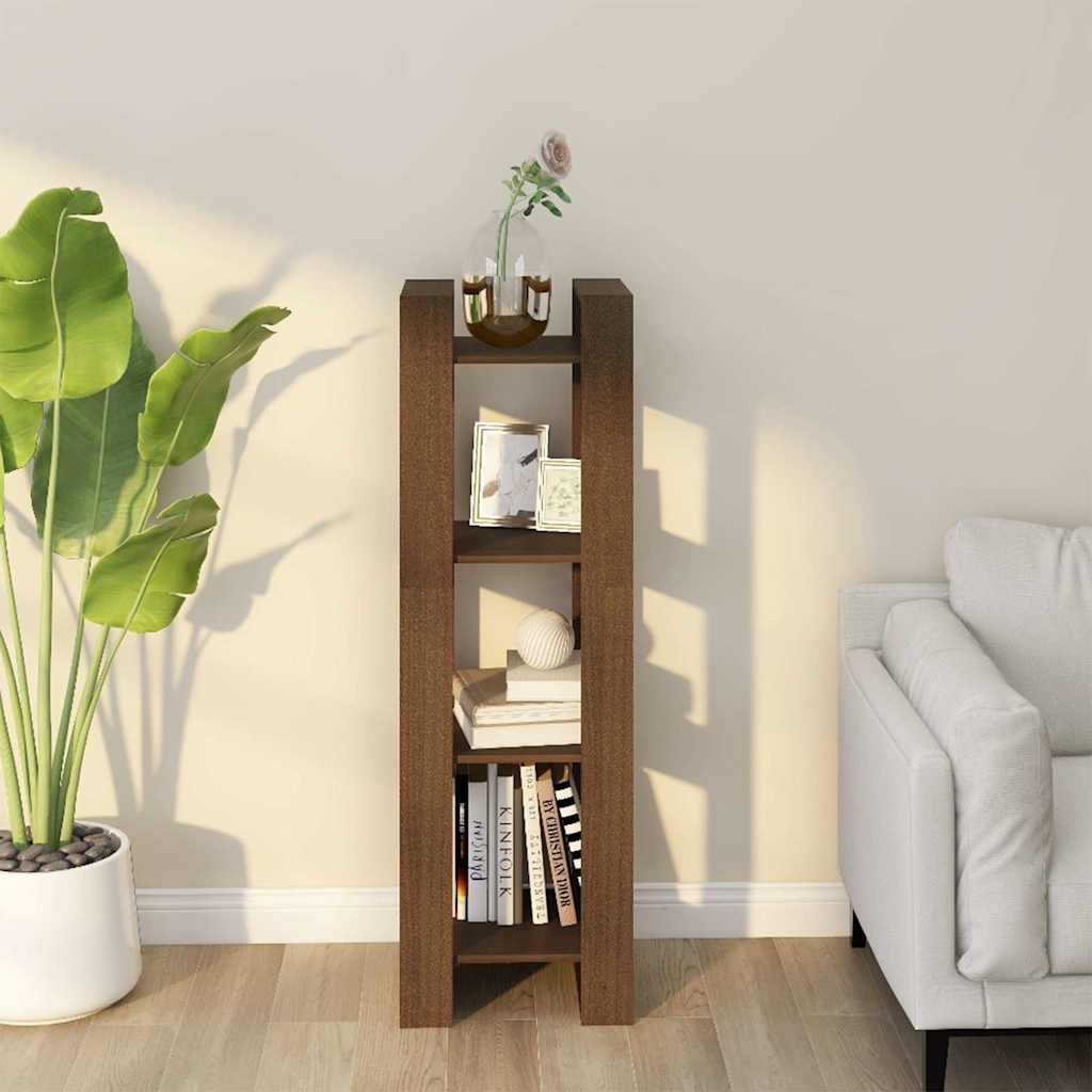 Libreria/Divisorio ambra 41x35x125 cm in Legno Massello