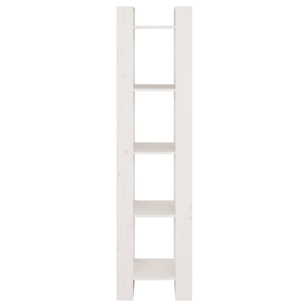 Libreria/Divisorio Bianco 41x35x160cm in Legno Massello di Pino