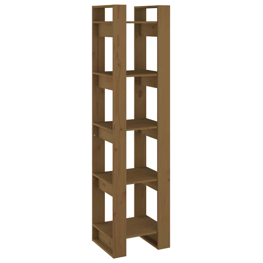 Libreria/Divisorio Ambrato 41x35x160 cm in Massello di Pino