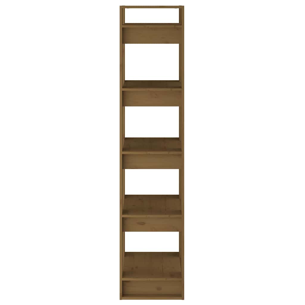 Libreria/Divisorio Ambrato 41x35x160 cm in Massello di Pino
