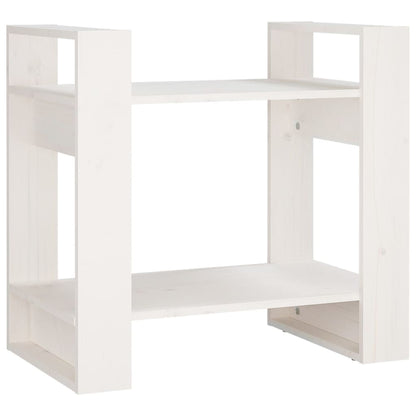 Libreria/Divisorio Bianco 60x35x57 cm in Legno Massello di Pino | homemem39