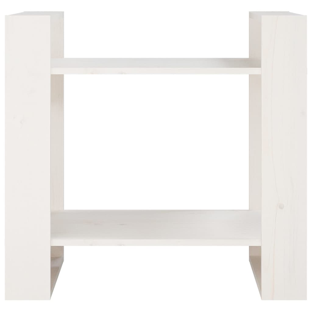 Libreria/Divisorio Bianco 60x35x57 cm in Legno Massello di Pino | homemem39
