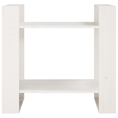 Libreria/Divisorio Bianco 60x35x57 cm in Legno Massello di Pino | homemem39