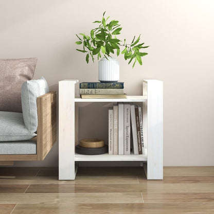 Libreria/Divisorio Bianco 60x35x57 cm in Legno Massello di Pino | homemem39