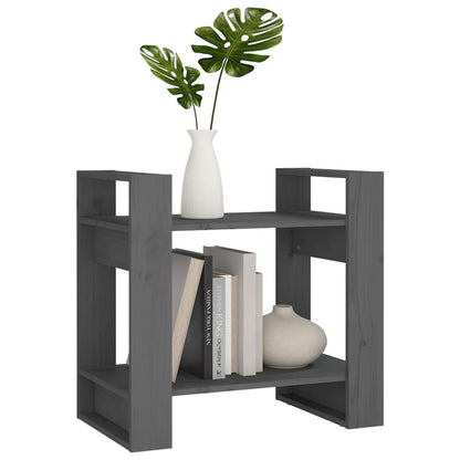 Libreria/Divisorio Grigio 60x35x57 cm in Legno Massello di Pino | homemem39