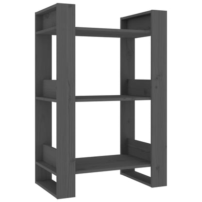 Libreria/Divisorio Grigio 60x35x91 cm in Legno Massello di Pino | homemem39