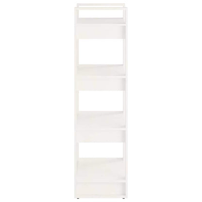 Libreria/Divisorio Bianco 60x35x125 cm Legno Massello