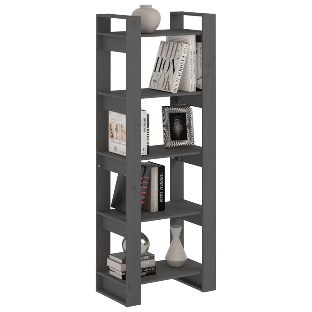 Libreria/Divisorio Grigio 60x35x160 cm Legno Massello | homemem39