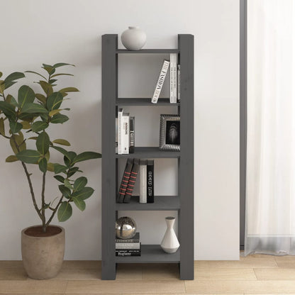 Libreria/Divisorio Grigio 60x35x160 cm Legno Massello | homemem39