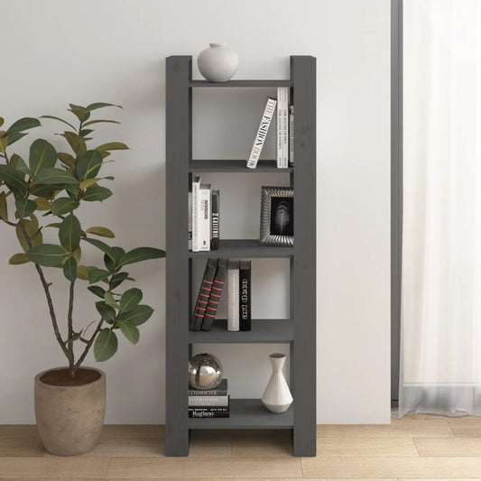 Libreria/Divisorio Grigio 60x35x160 cm Legno Massello | homemem39
