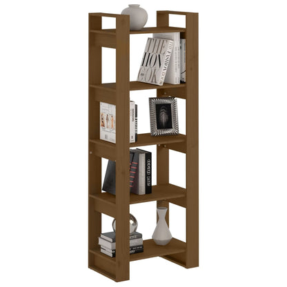 Libreria/Divisorio Marrone ambra 60x35x160 cm Legno Massello | homemem39
