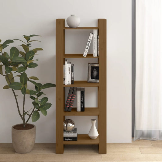 Libreria/Divisorio Marrone ambra 60x35x160 cm Legno Massello | homemem39
