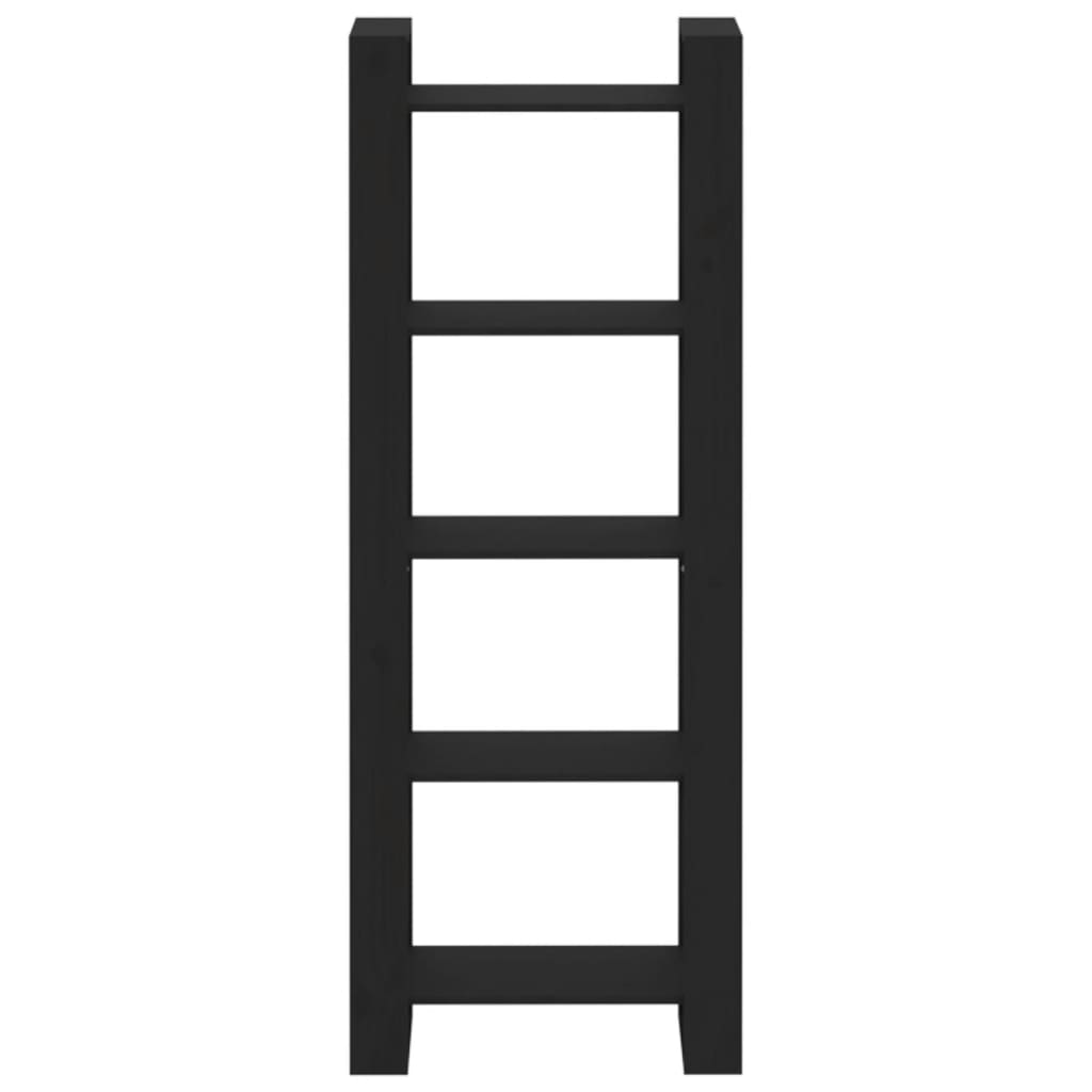Libreria/Divisorio Nero 60x35x160 cm Legno Massello | homemem39