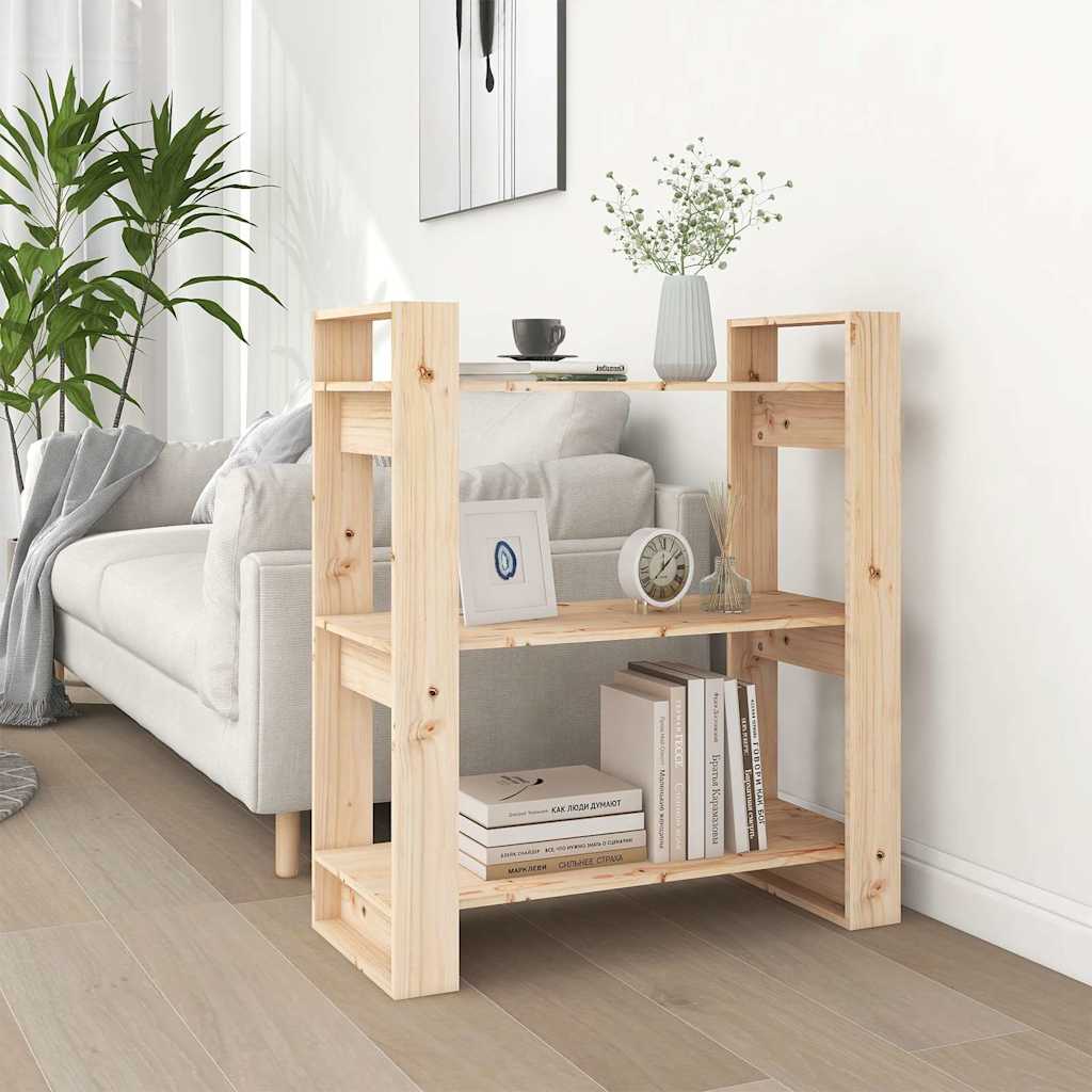 Libreria/Divisorio 80x35x91 cm Legno Massello di Pino