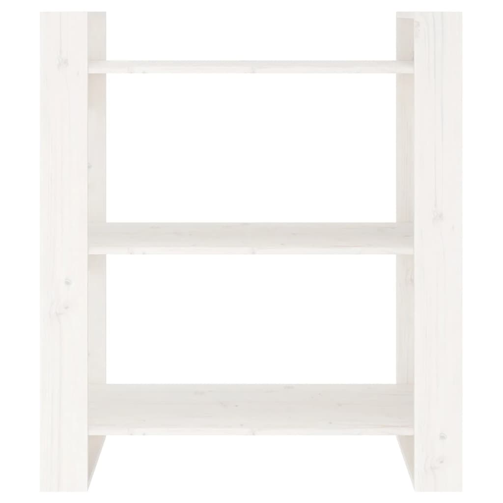 Libreria/Divisorio Bianco 80x35x91 cm in Legno Massello di Pino | homemem39