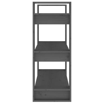 Libreria/Divisorio Grigio 80x35x91 cm in Legno Massello di Pino | homemem39