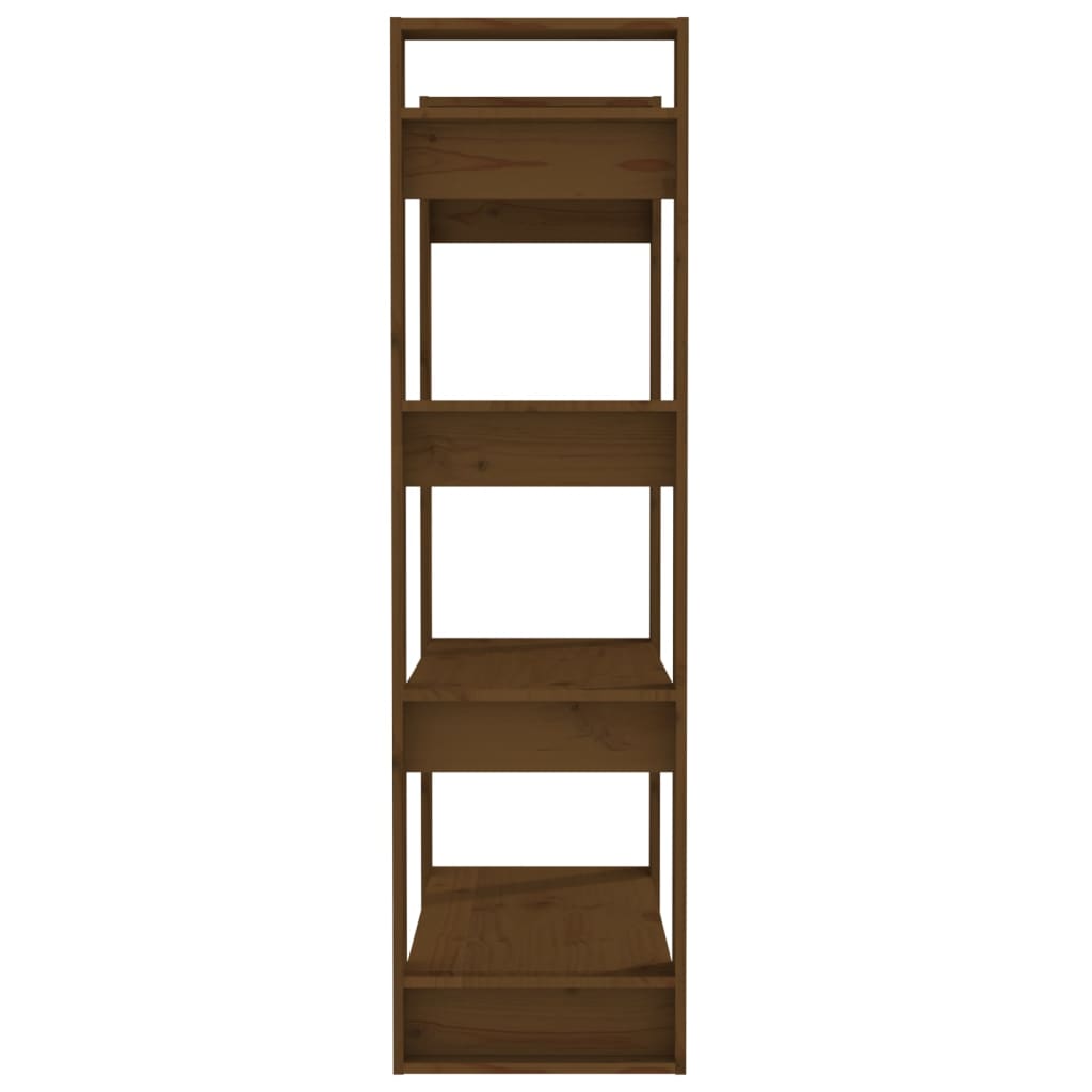 Libreria/Divisorio Ambrato 80x35x125 cm Legno Massello di Pino | homemem39