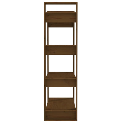 Libreria/Divisorio Ambrato 80x35x125 cm Legno Massello di Pino | homemem39
