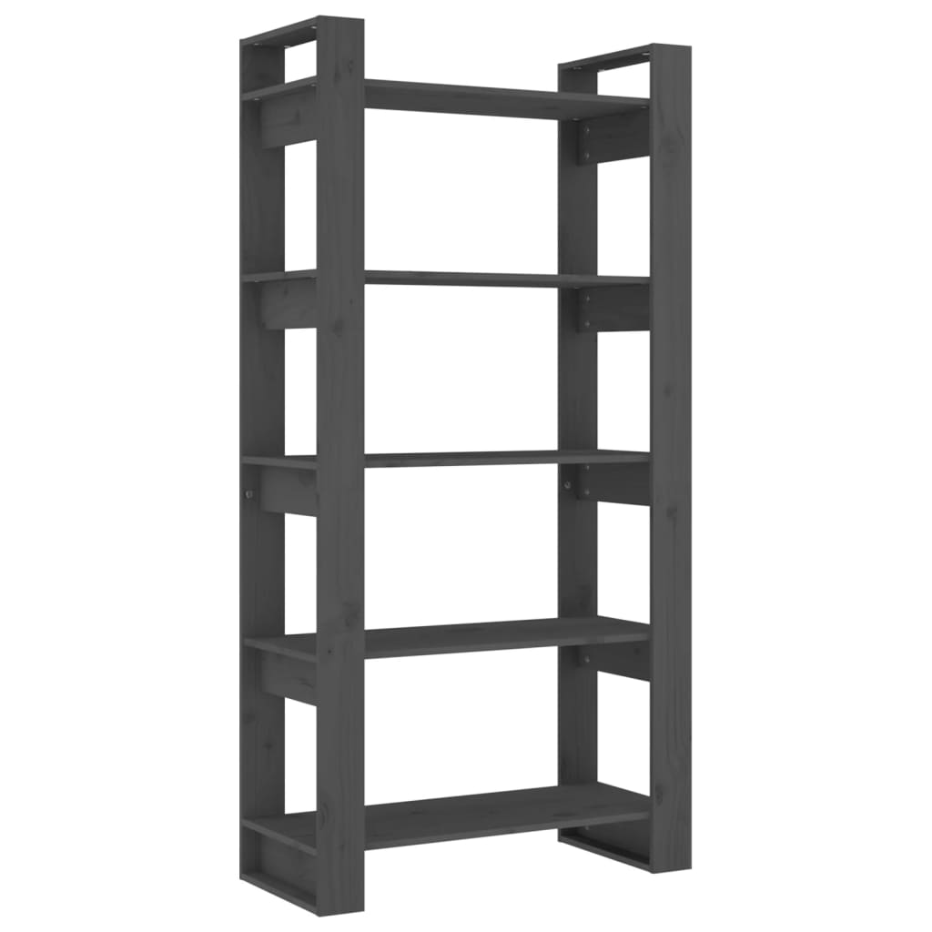 Libreria/Divisorio Grigio 80x35x160 cm Legno Massello | homemem39