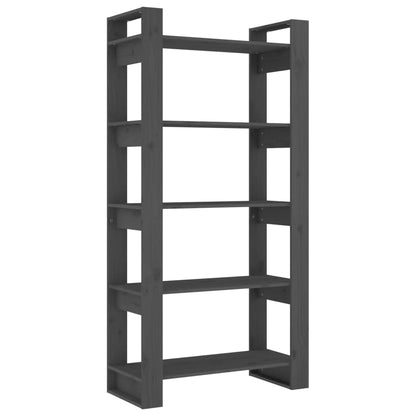 Libreria/Divisorio Grigio 80x35x160 cm Legno Massello | homemem39