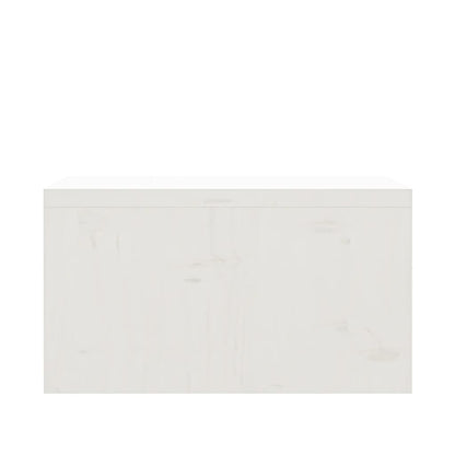 Supporto per Monitor Bianco 50x27x15 cm Legno Massello di Pino