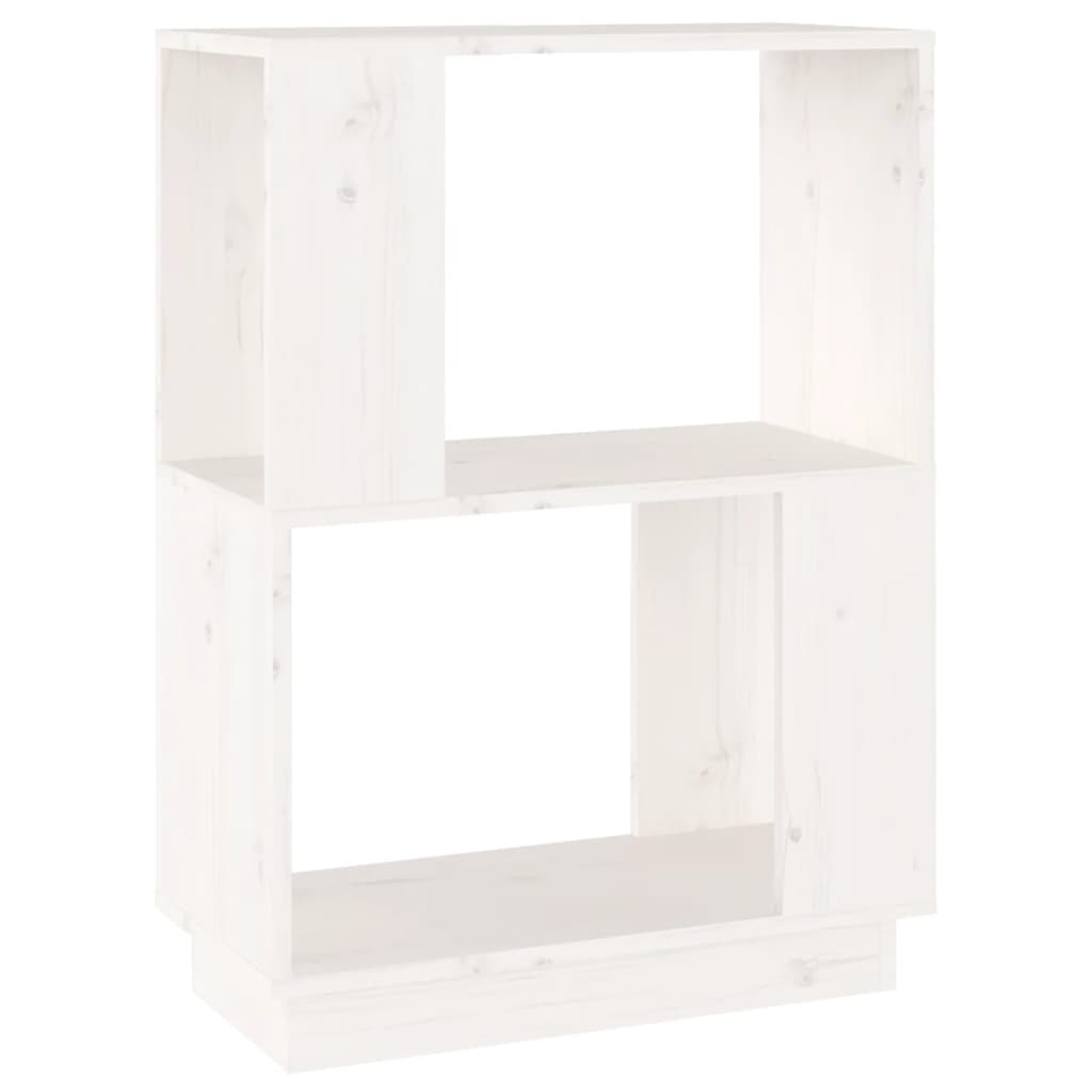 Libreria/Divisorio Bianco 51x25x70 cm in Legno Massello di Pino | homemem39