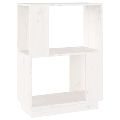 Libreria/Divisorio Bianco 51x25x70 cm in Legno Massello di Pino | homemem39