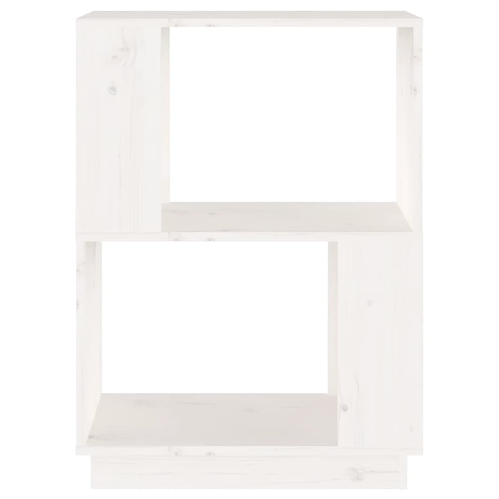 Libreria/Divisorio Bianco 51x25x70 cm in Legno Massello di Pino | homemem39