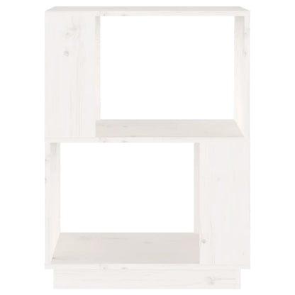 Libreria/Divisorio Bianco 51x25x70 cm in Legno Massello di Pino | homemem39