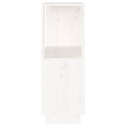 Libreria/Divisorio Bianco 51x25x70 cm in Legno Massello di Pino