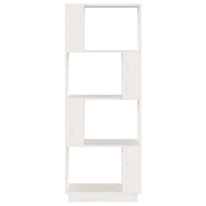 Libreria/Divisorio Bianco 51x25x132 cm Legno Massello di Pino | homemem39