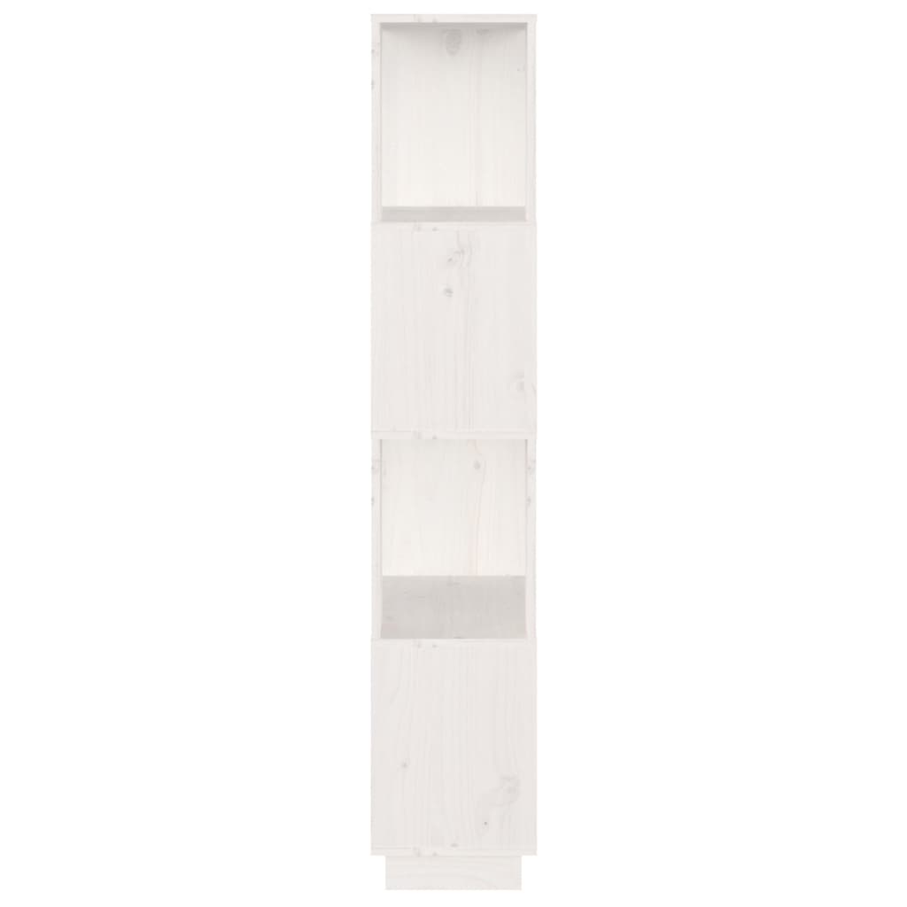 Libreria/Divisorio Bianco 51x25x132 cm Legno Massello di Pino | homemem39