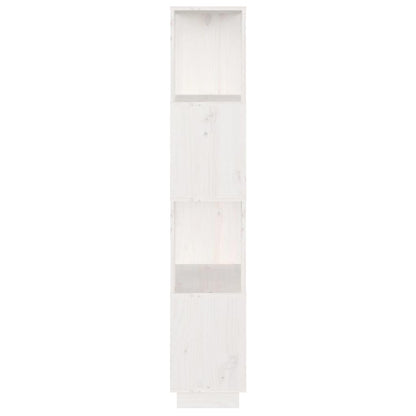 Libreria/Divisorio Bianco 51x25x132 cm Legno Massello di Pino